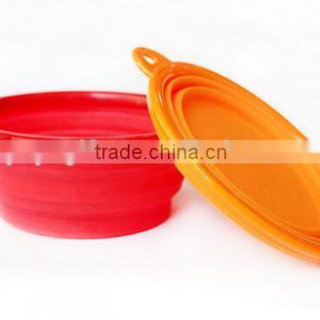 Food grade silicone pet bowl with collapsible