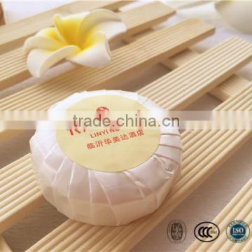Wholesale Hotel round pleat wrapped soap bar 30g