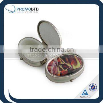 Egg-shaped Metal Pill Box