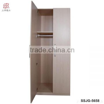 China Factory European Wooden 2 Door Wardrobe