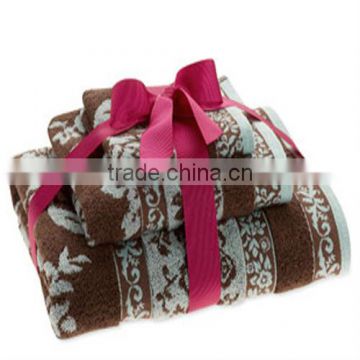 Wholesale alibaba 100% Cotton Yarn Dyed towel set
