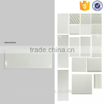 glossy ceramic wall tile 75x150, pure white kitchen and bathroom indoor tiles cheap                        
                                                Quality Choice