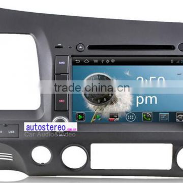 Autostereo Android Car DVD for Civic GPS Navigator Touch Screen TV Built-in GPS CD Player Radio Tuner MP3 MP4 Players Blueto