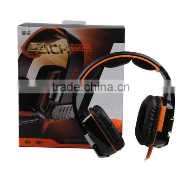 Hot selling wired brand name headset for pc game