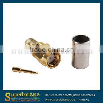 50 Ohm SMA Plug,Straight ,Crimp Attachment for LMR240-Customized usb adapter with rp sma connector