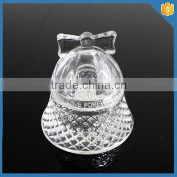 top quality eco-friendly bell sahped clear glass jars for cholocate