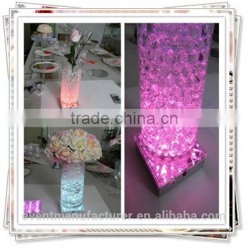 New square color changing led centerpiece light office table decoration