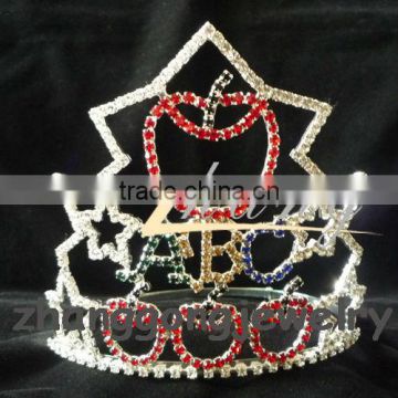 Cute apple design school pageant crown