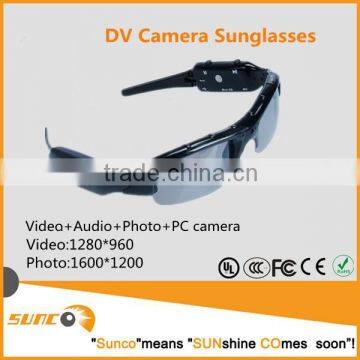 Best 2M pixels hd spy sunglasses camera