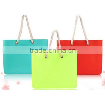 Fashionable for women silicone shopping bag beach bag
