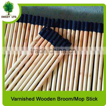 Well straight Varnished wooden broom stick for wholesale
