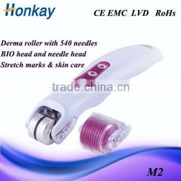 540 needles skin care derma roller titanium needles for body and face