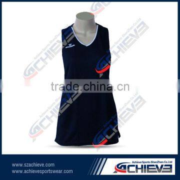 Plain black Dye printing netball A-line dresses