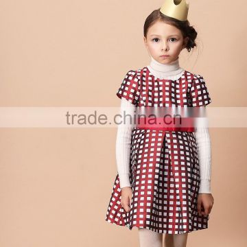 2017 high quality one piece design spring summer short sleeve baby girl party dress children frocks designs