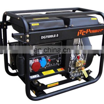 Household DG7500LE-3 open frame 5kw portable diesel generator