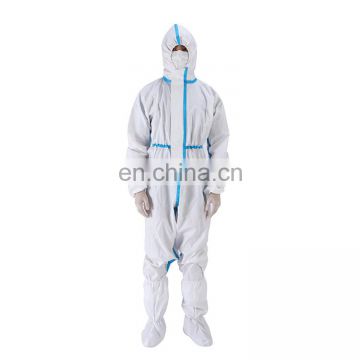 Medical use ce certification polypropylene pp + pe microporous disposable coverall for one use