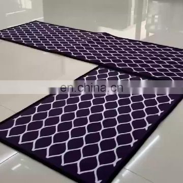 Hot selling low price custom non-skid waterproof printed kitchen floor carpet mat
