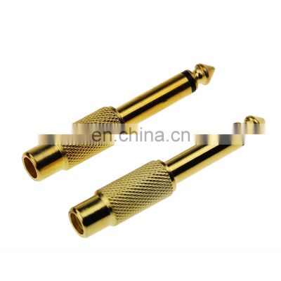 6.35mm Mono To RCA Female Audio Video Gold Plated Connector