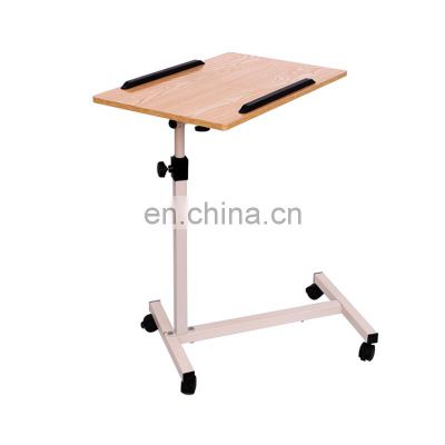 Good Quality Cheap Hospital Mobile Overbed Wooden ABS Folding Dinning Table