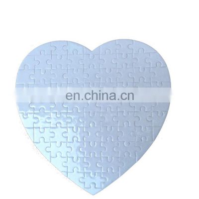 china supplier paper jigsaw puzzle sublimation heart puzzle
