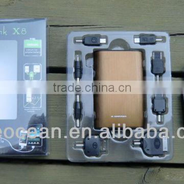 Hot sale Portable Mobile Phone power bank 6000mAh X8