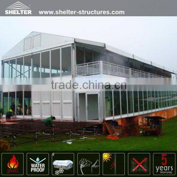 20x40m Emporium Double Decker Tent with ABS solid wall for sale two-story marquee