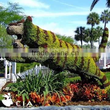 Large landscaping fake green garden sculpture topiary animal figurine