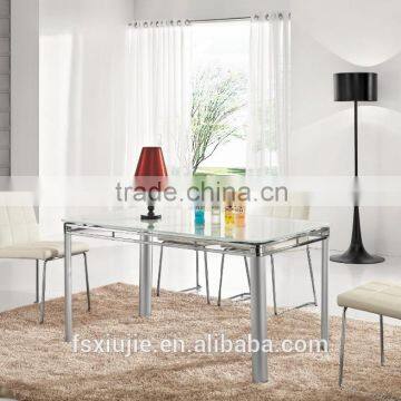 L829 EXTENDABLE GLASS DINING TABLE IN MODERN DESIGN LIVING SITTING KITCHEN