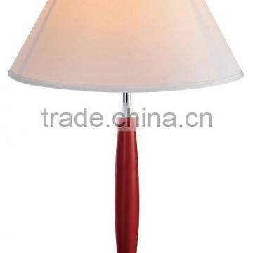 New design elegant contracted decorative red wooden holder table lamp