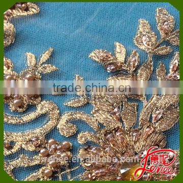 HOT SALE COLORED EMBROIDERY DESIGN WITH ACC FOR GIRL PARTY DRESS