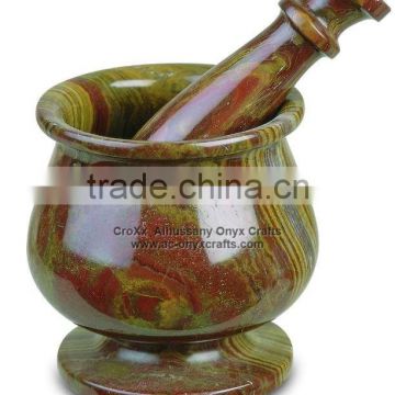 Red Onyx Mortar and Pestle