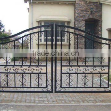 decorated wrought iron gate,fence,stairing,window