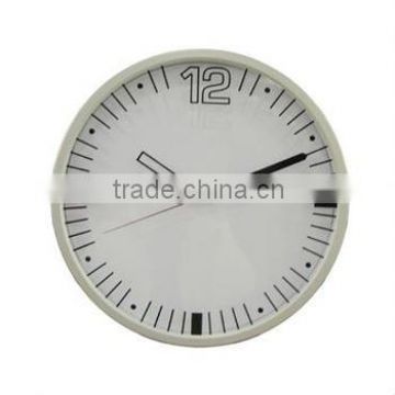 15" Plastic wall Clock with glass print& quartz wall clock& promotional wall clock