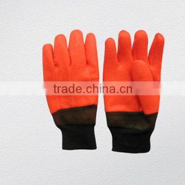Orange PVC Dipped Chemical Working Gloves