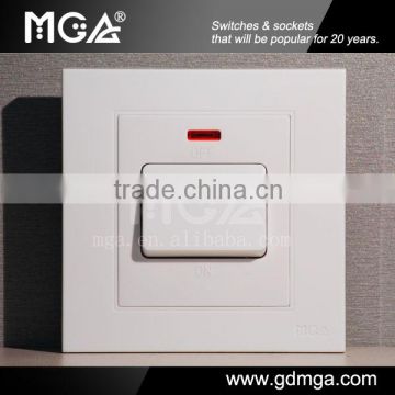 MGA A9 Series 20A/32A Double Pole light Switch
