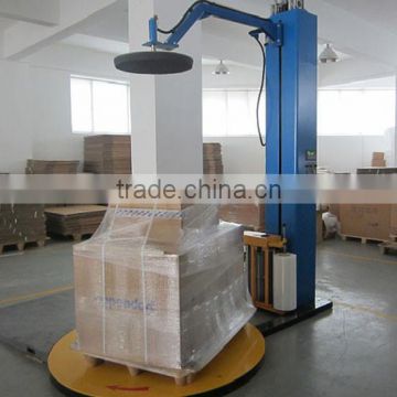 Stretch wrapper machine with top plate for hot sale