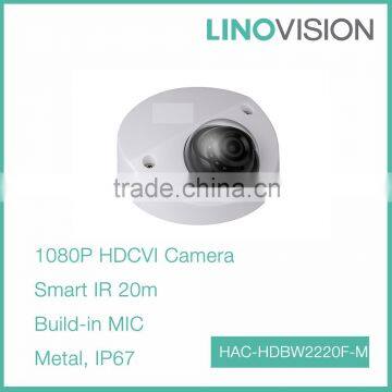 2.4Megapixel 1080P Water & Vandal Proof Build-in MIC 20m IR HDCVI Mobile Camera