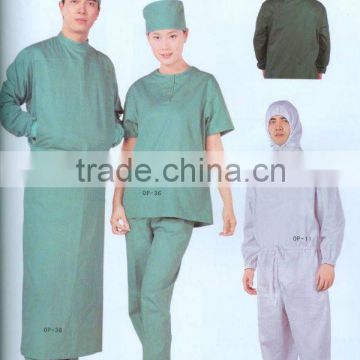 Hospital uniform green/white surgery clothing