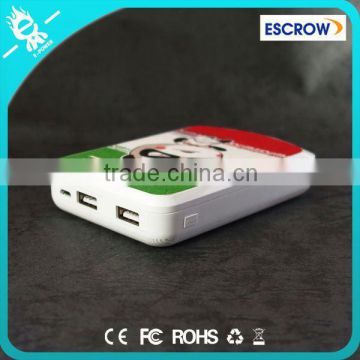 power bank 8000mah for commercial gifts--low price gift 10400 mah plastic football pattern mobile power bank panda