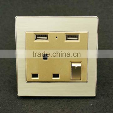 Top quality ce certified powerpoint wall switch socket with usb port