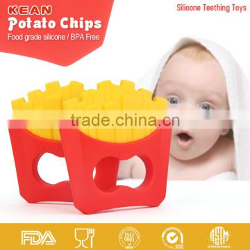 Delicious chips teether made from food grade silicone
