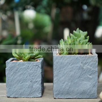 2016 new design handmade small rectangular cement planters