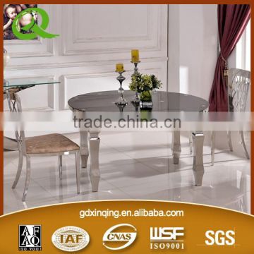 TH389 Fashionable glass top adjustable height dining table adjustable table