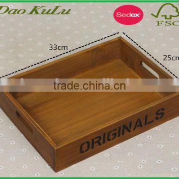 finished cheap wooden tray for hot sale