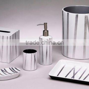 High Quality best selling lacquer silver leaf bath sets from Vietnam