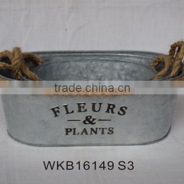 Rustic vintage style handmade metal Garden flower pot Excellent Quality