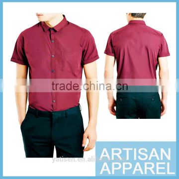 Wholesale 2016 new arrival 100% Cotton Short Sleeve Man Casual Shirt & OEM Made in China
