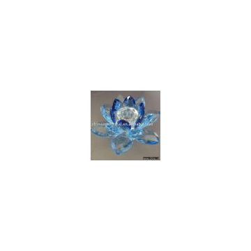 Crystal Blue Lotus Candle Holders
