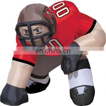 2013 Hot-Selling Giant inflatable rugby ball player model for decoration/advertisment