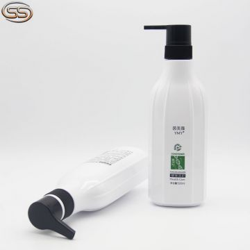 500ml White Flat Shampoo Packaging Shower Gel Hair Products Shampoo Bottle